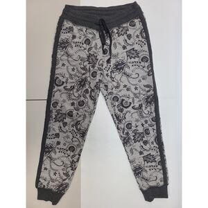 JW Los Angeles by Johnny Was Floral Print Joggers Gray XS